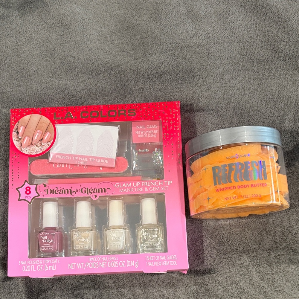 ❌sold❌Bundle L.A. Colors Dream Gleam Up your French Tips & Refresh Body Butter - Picture 1 of 8